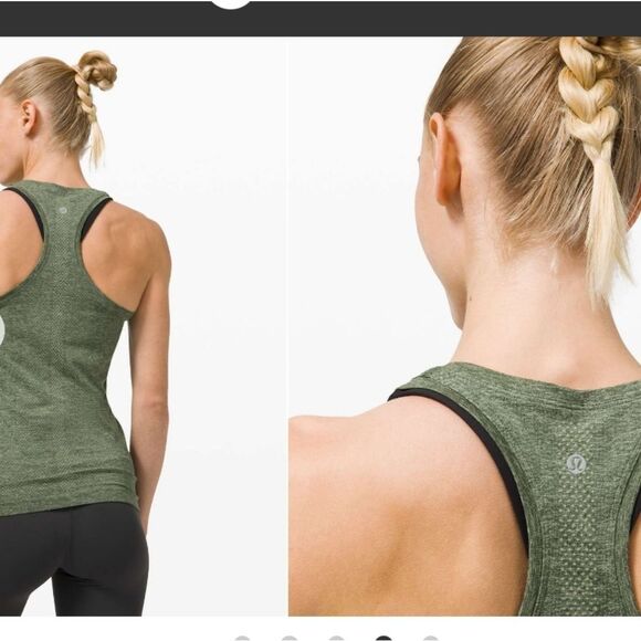 Lot Of 2 Lululemon Swiftly Tech Racerback Rosemary Green And Neo Mint Size 8 - Picture 14 of 14